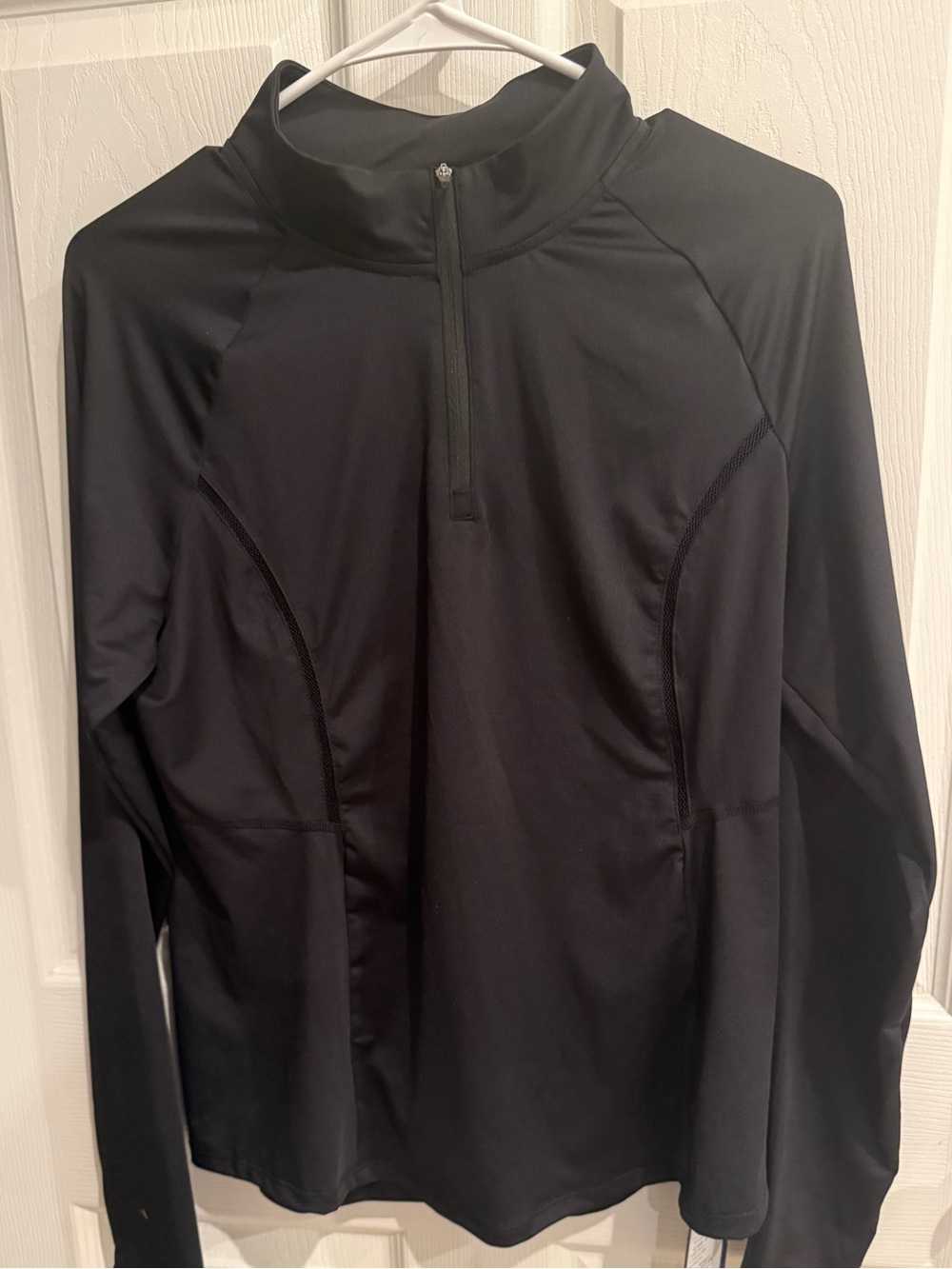 Women’s Black Half-Zip Performance Top